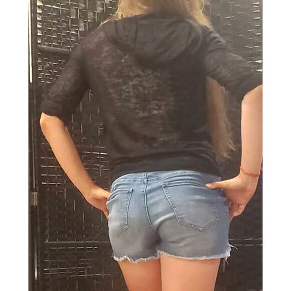 Col story burnout drawstring hoodie top black small - Picture 4 of 5